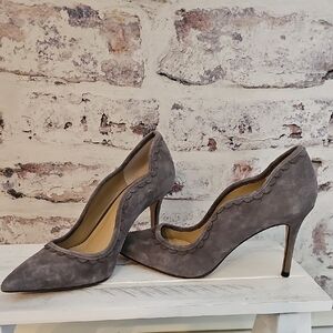 Elegant Gray Suede Women's Heels. Worn Once.